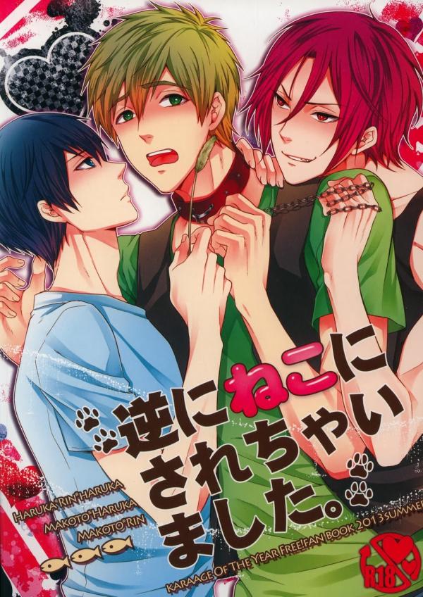 Free! DJ (Yaoi) - Gyaku ni neko ni sarechaimashita   --- Makoto x Haru x Rin