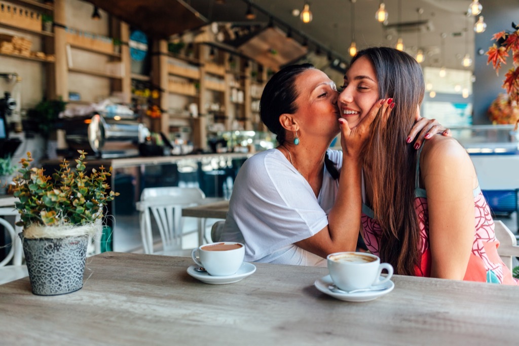 mom kissing daughter Moms Should Never Say