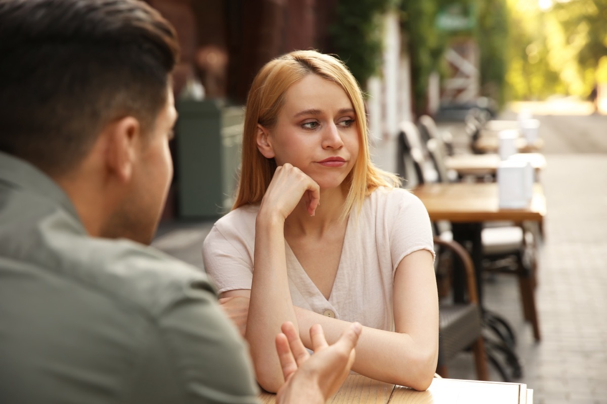 Woman Bored on First Date