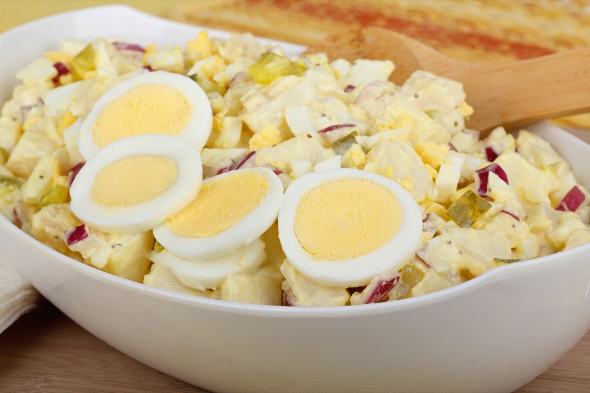 A Communal Bowl of Potato Salad BBQ Etiquette Mistakes