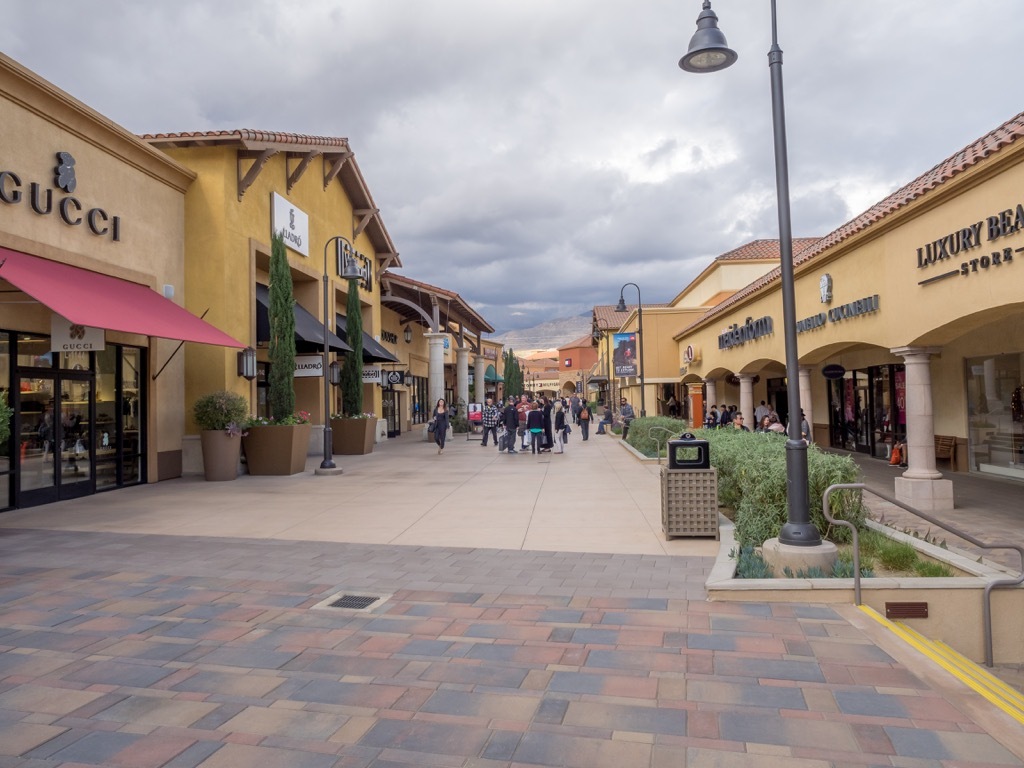 Outlet mall to save money on clothes