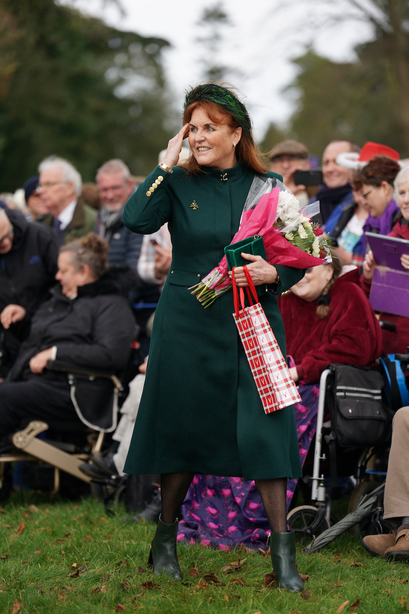 Sarah Ferguson at Sandringham on Christmas Day 2023