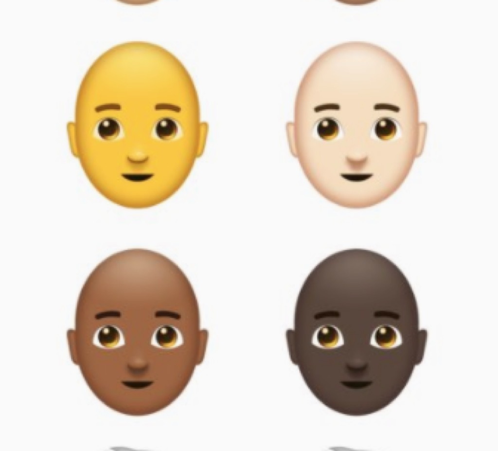 bald people emojis