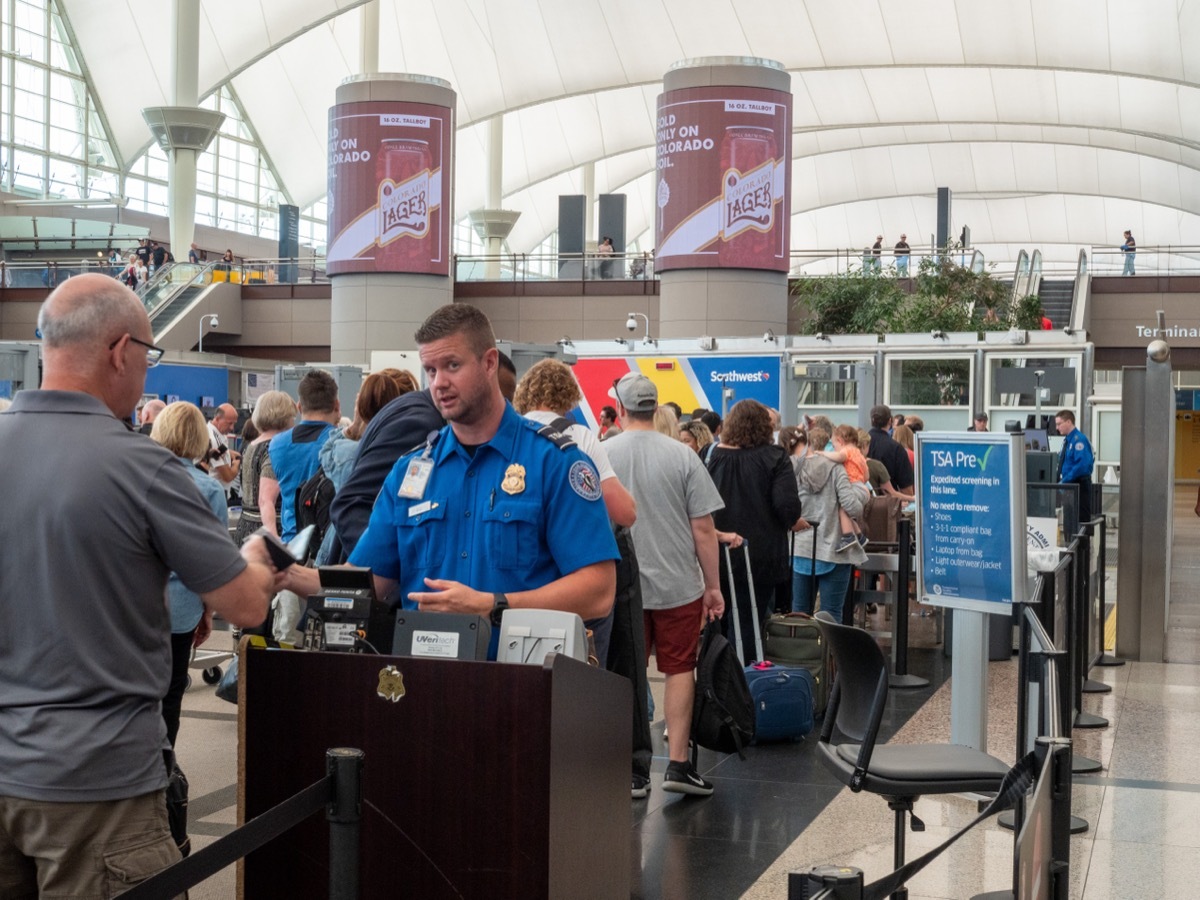 TSA Security Line at Airport