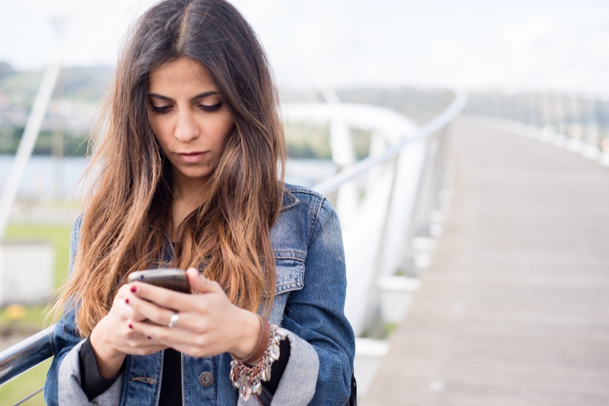 woman on cell phone - good morning quotes for her