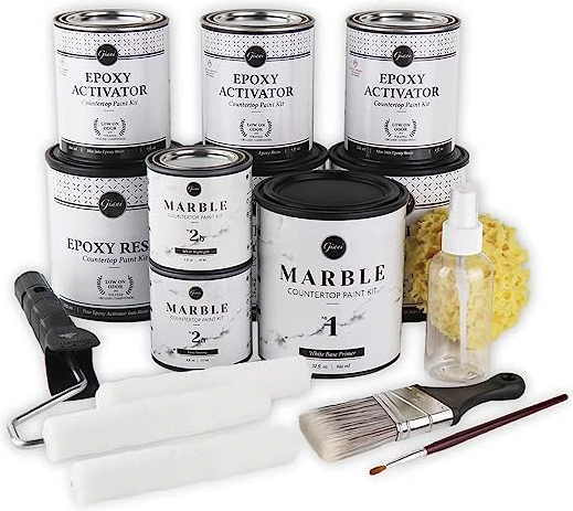 Product shot of Amazon's Giani marble paint kit