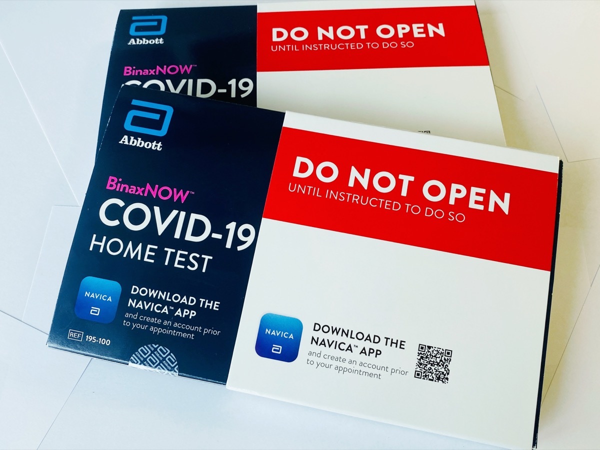 Lancaster, Ohio: USA - March 2021 COVID-19 at home test kits