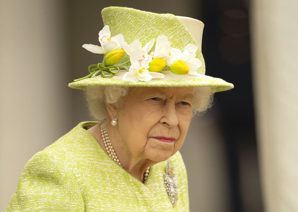 Her Majesty the Queen during her visit to the Royal Australian Air Force Memorial, at Runnymede. Picture by Steve Reigate 31/3/2021