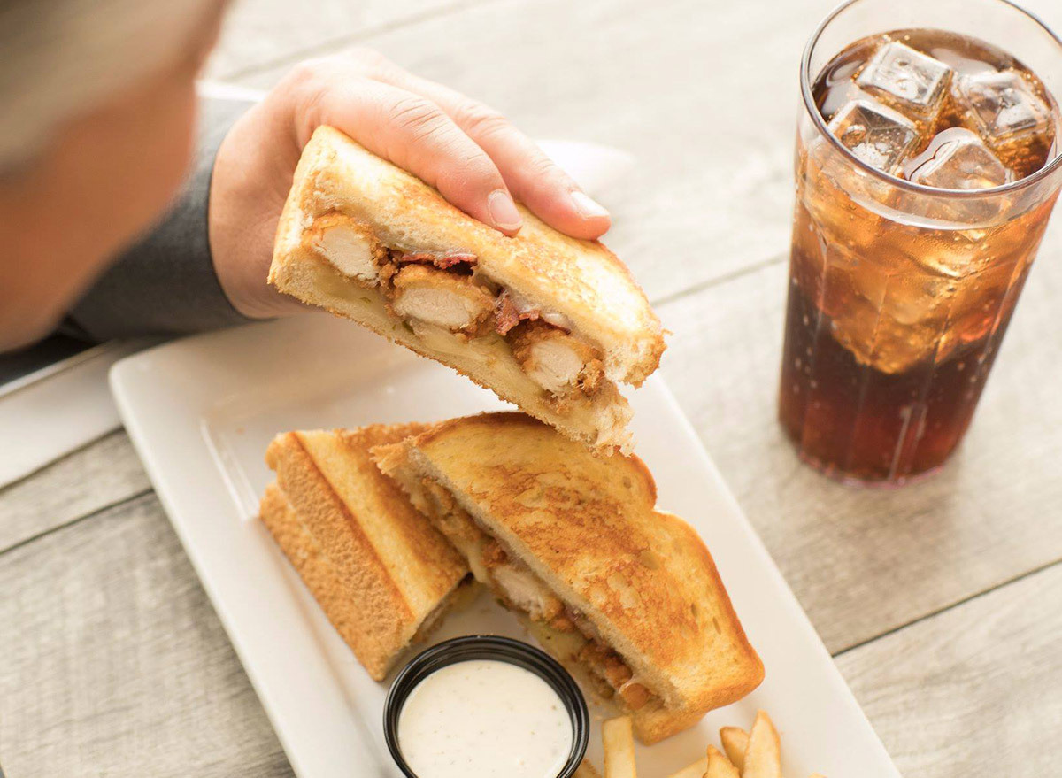 chicken strip melt sandwich