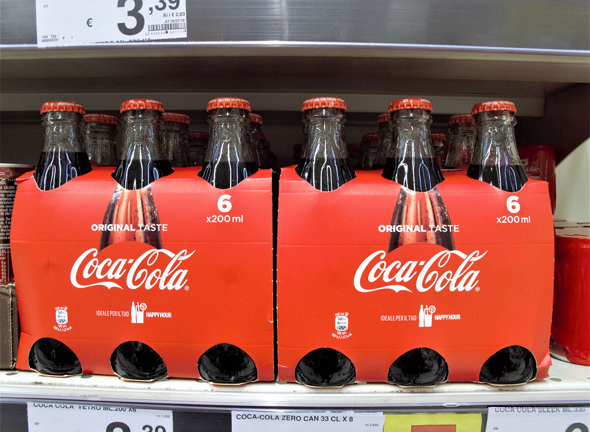 six pack of coke bottles