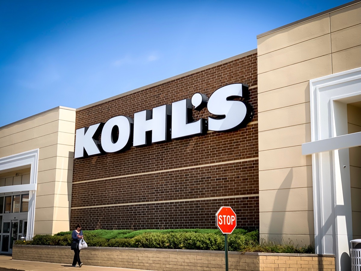 shopper outside of kohl's