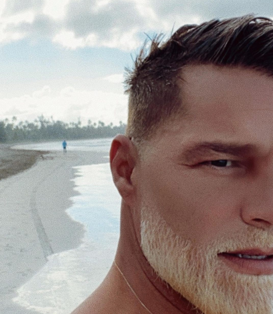 Ricky Martin bleached beard