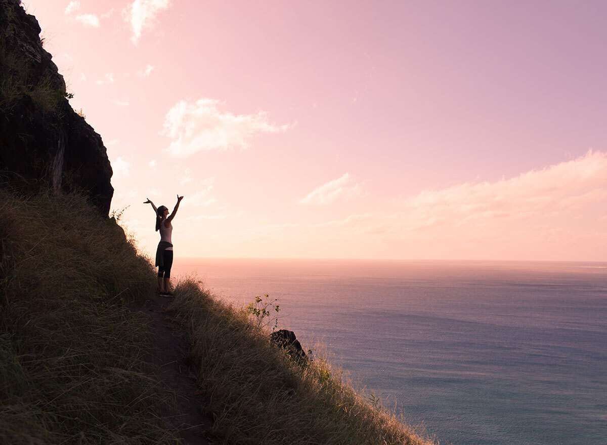 woman hiking