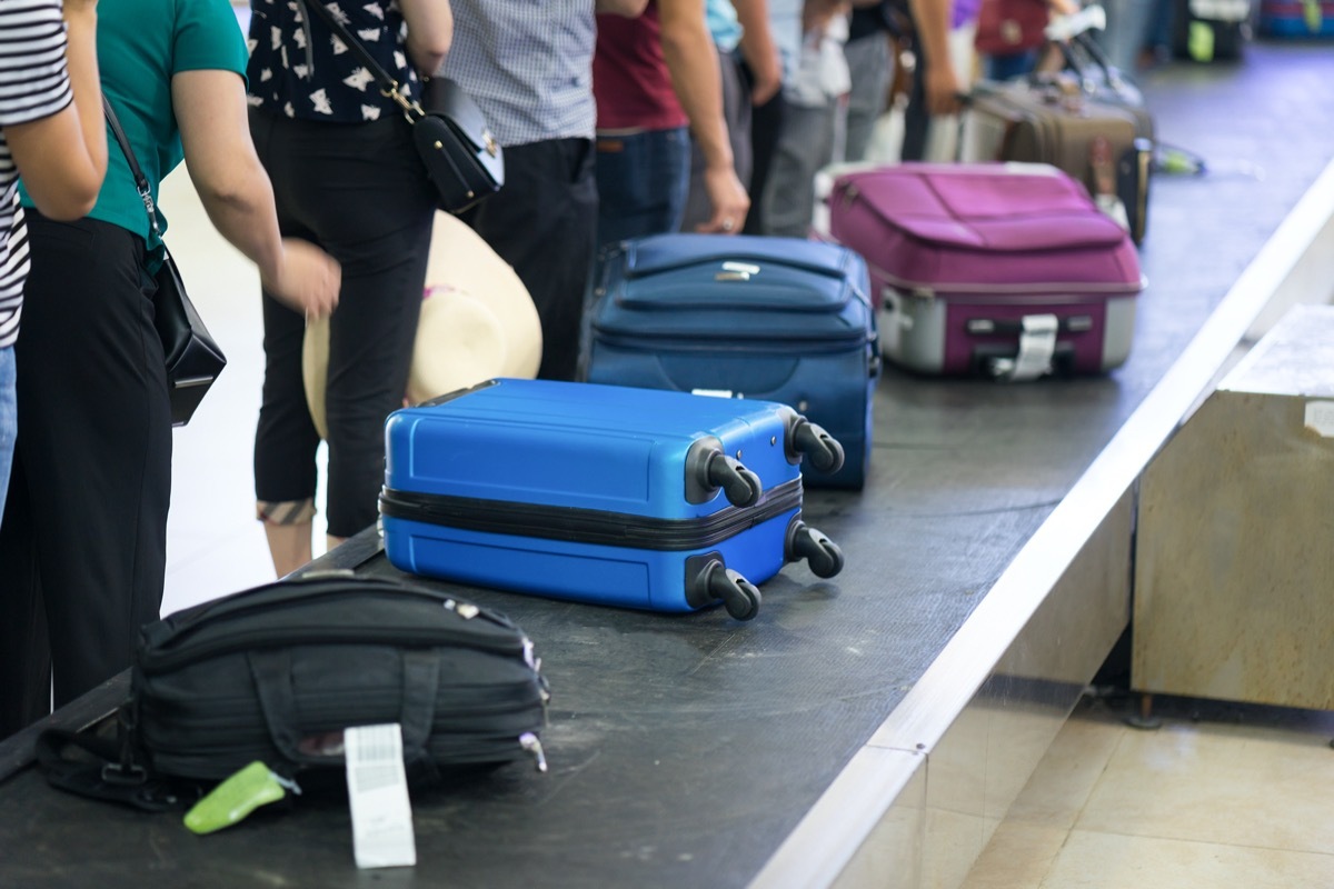 Passengers waiting at baggage claim