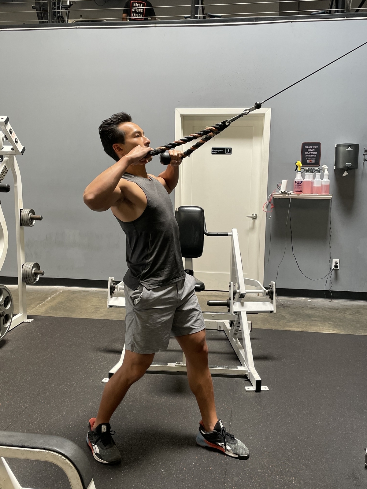 12 - rope face pulls