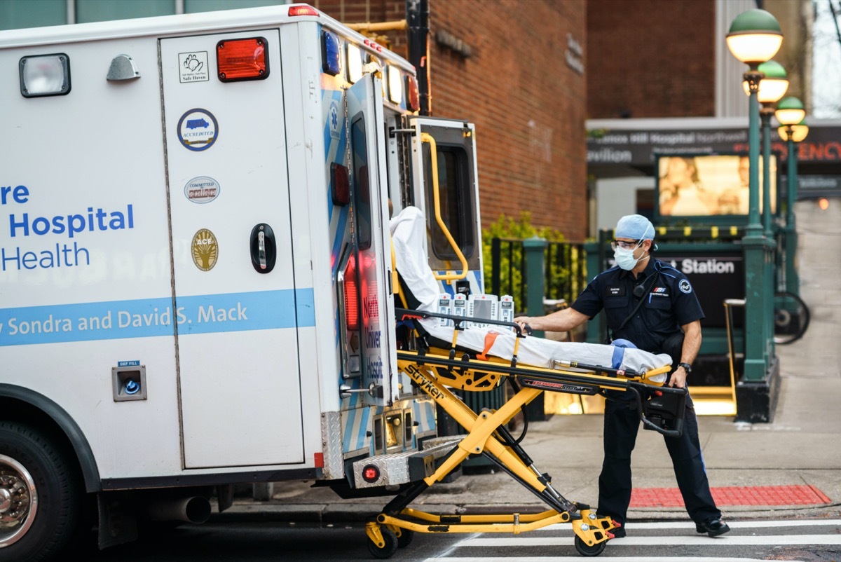 New York City healthcare workers during coronavirus outbreak in America.