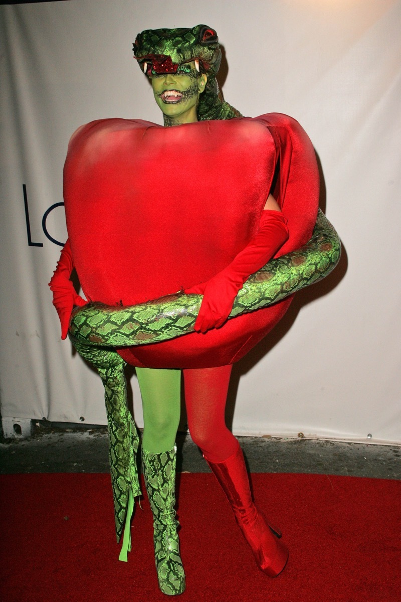 Heidi Klum garden of eden apple costume celebrity halloween costumes