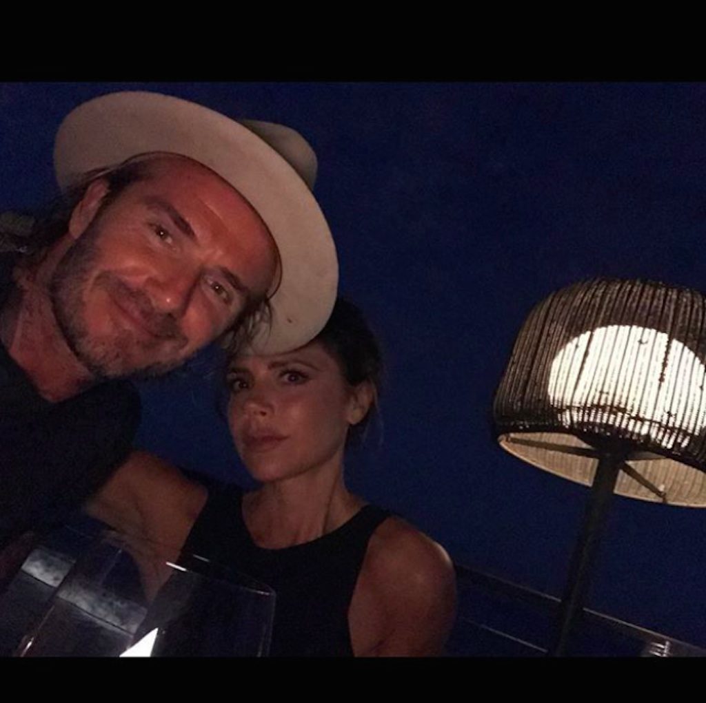 david beckham celebrates v-day with victoria beckham