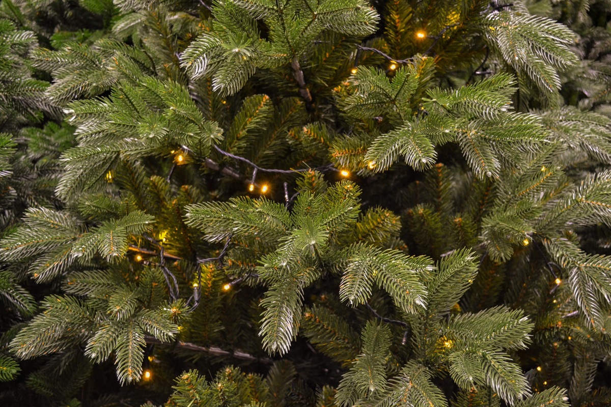 artificial christmas tree with lights