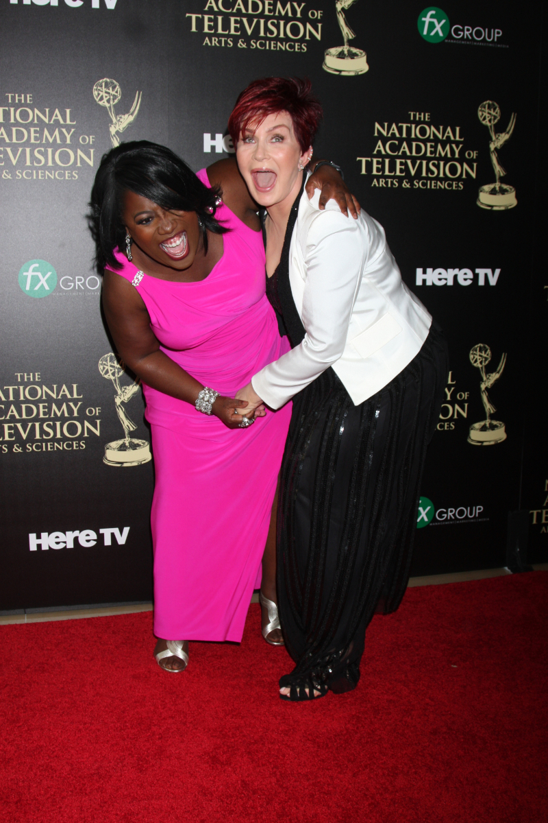 Sheryl Underwood and Sharon Osbourne at the 2014 Daytime Emmys