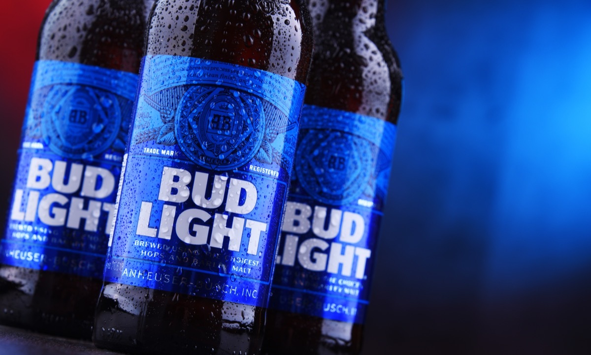 bottles of bud light beer