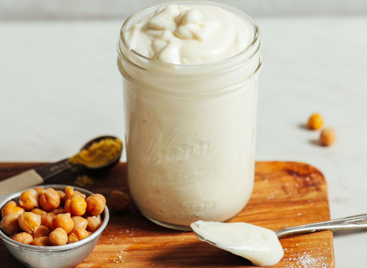 Whipped chickpea aquafaba