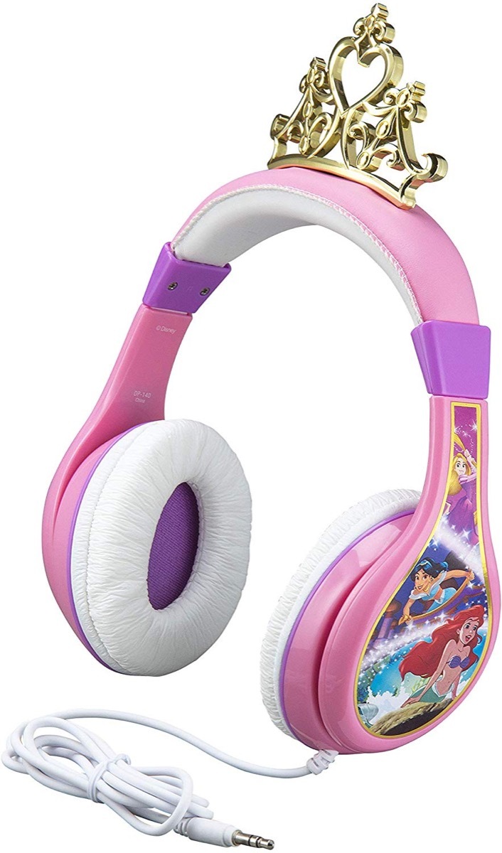 Pink Disney princess headphones