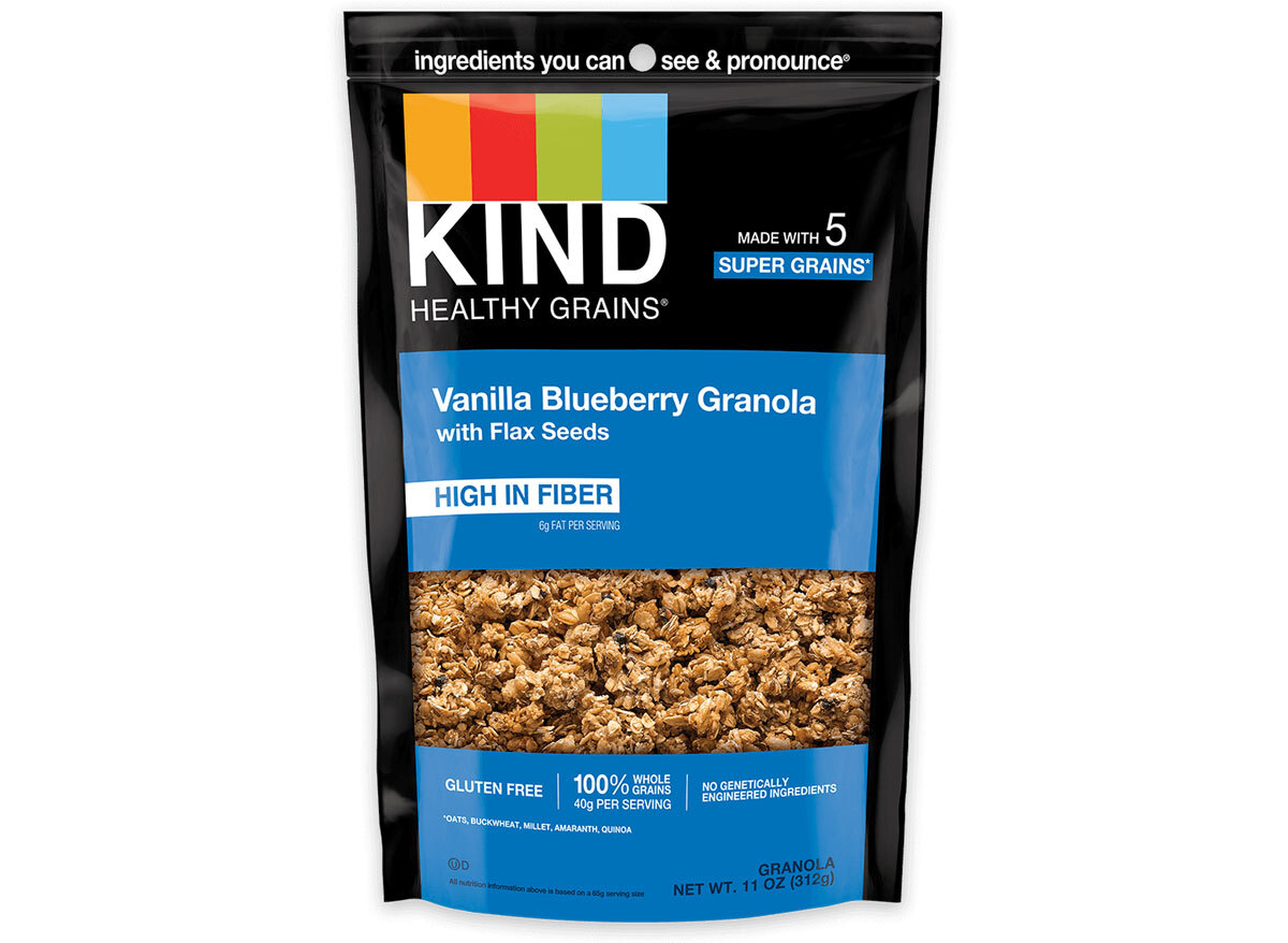 kind vanilla blueberry clusters granola