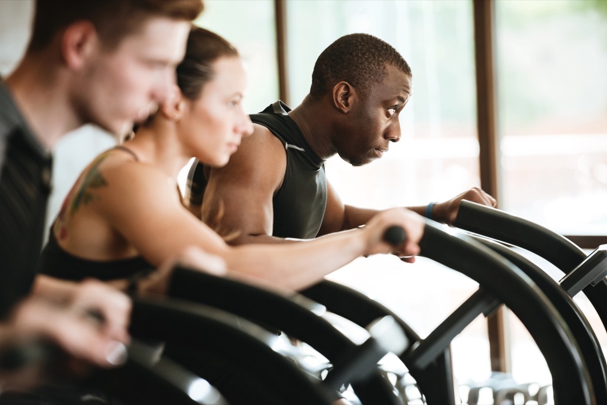 people exercising at the gym