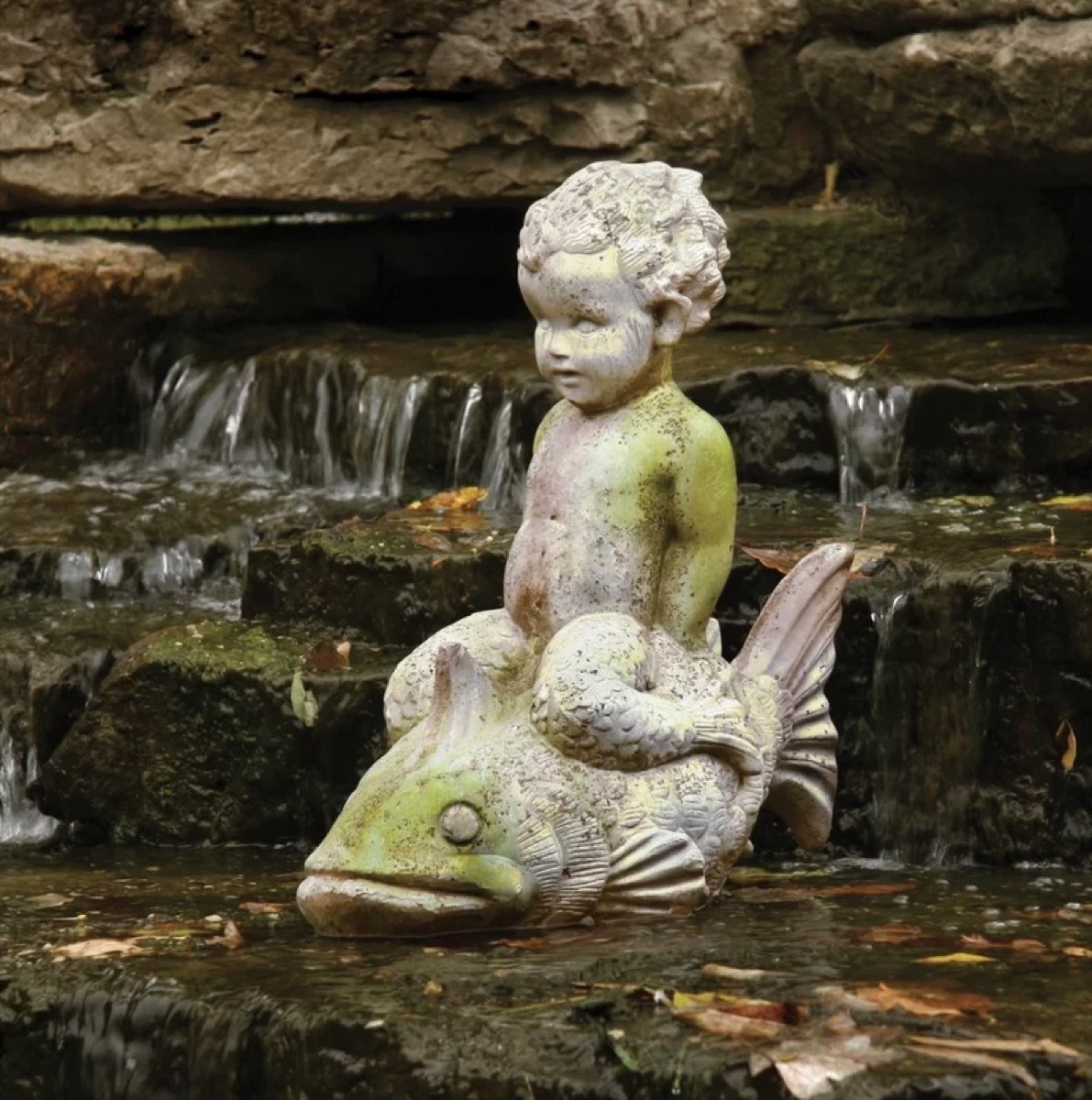 Creepy Merboy Riding a Fish {Ugly Lawn Decorations}