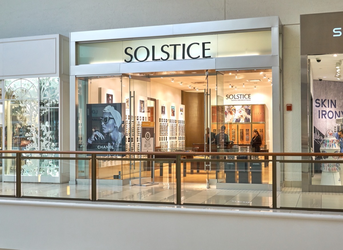 solstice sunglasses store exterior