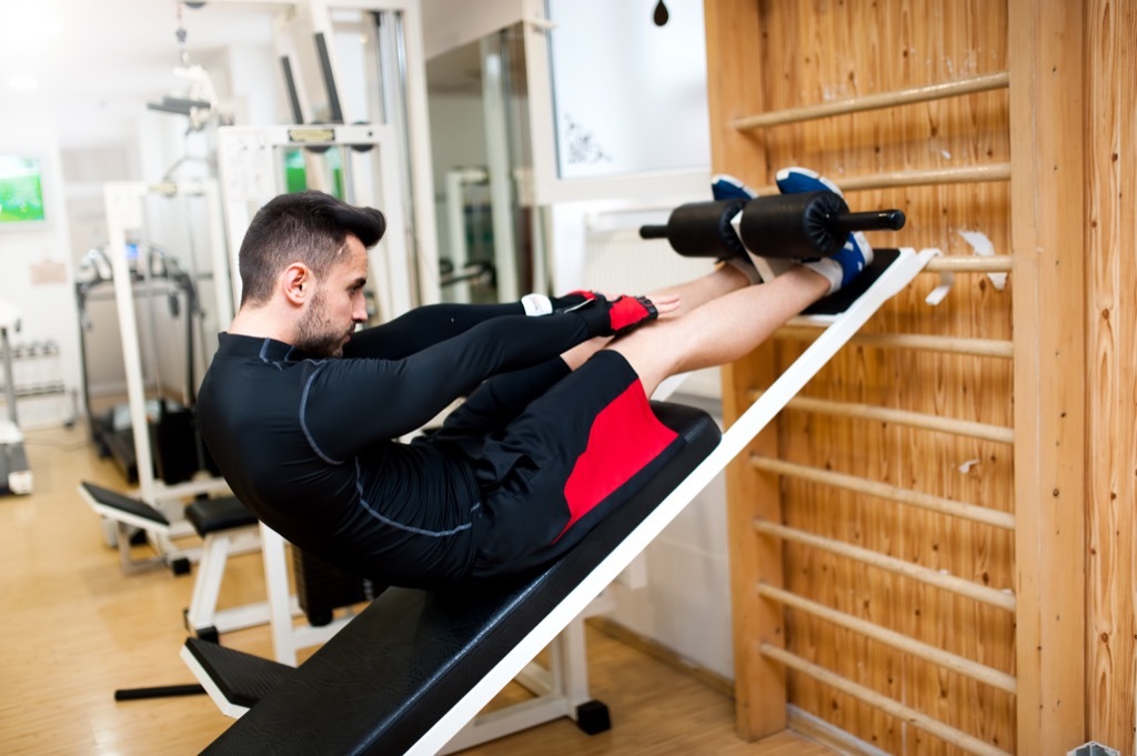 Alternative abs bench