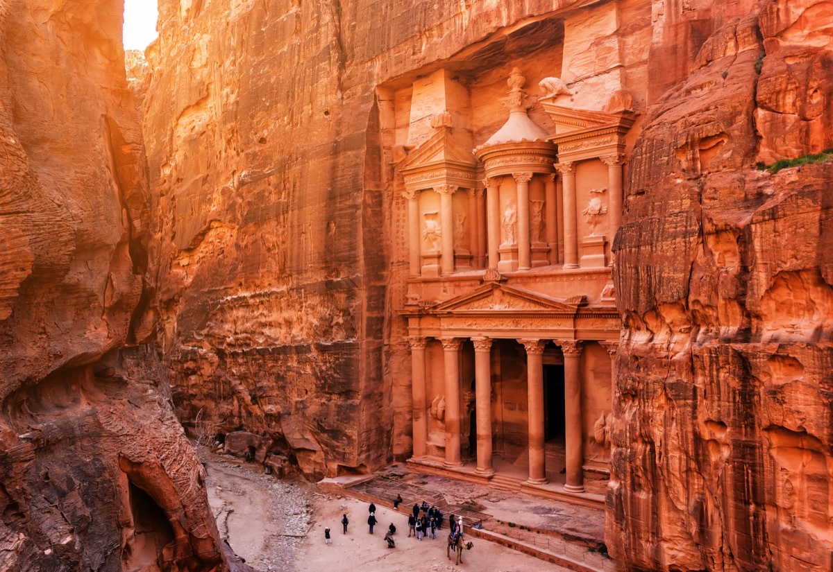 Al Khazneh (The Treasury) at old city Petra. Jordan