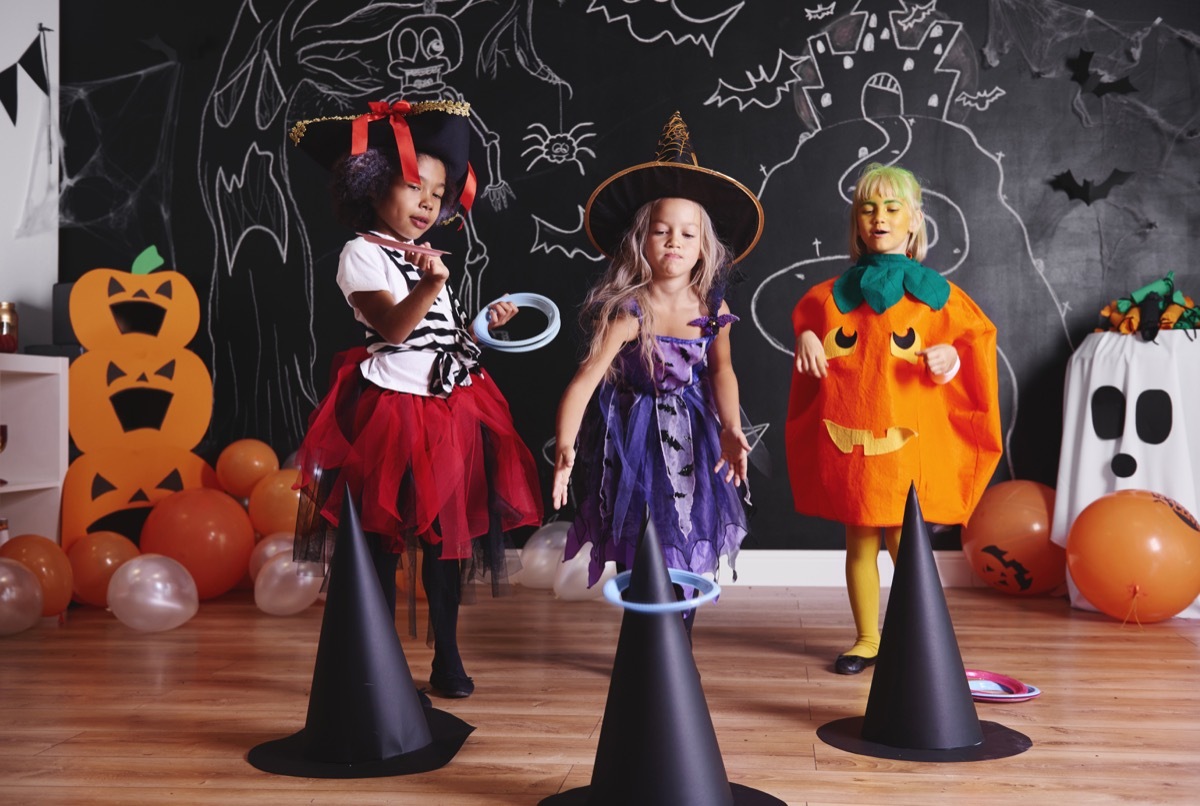 witch's ring toss halloween game 