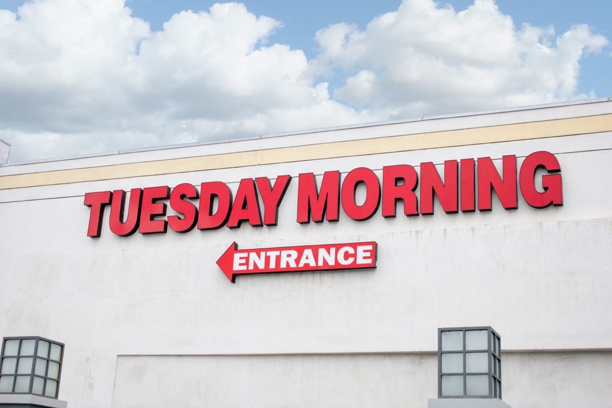 tuesday morning entrance sign