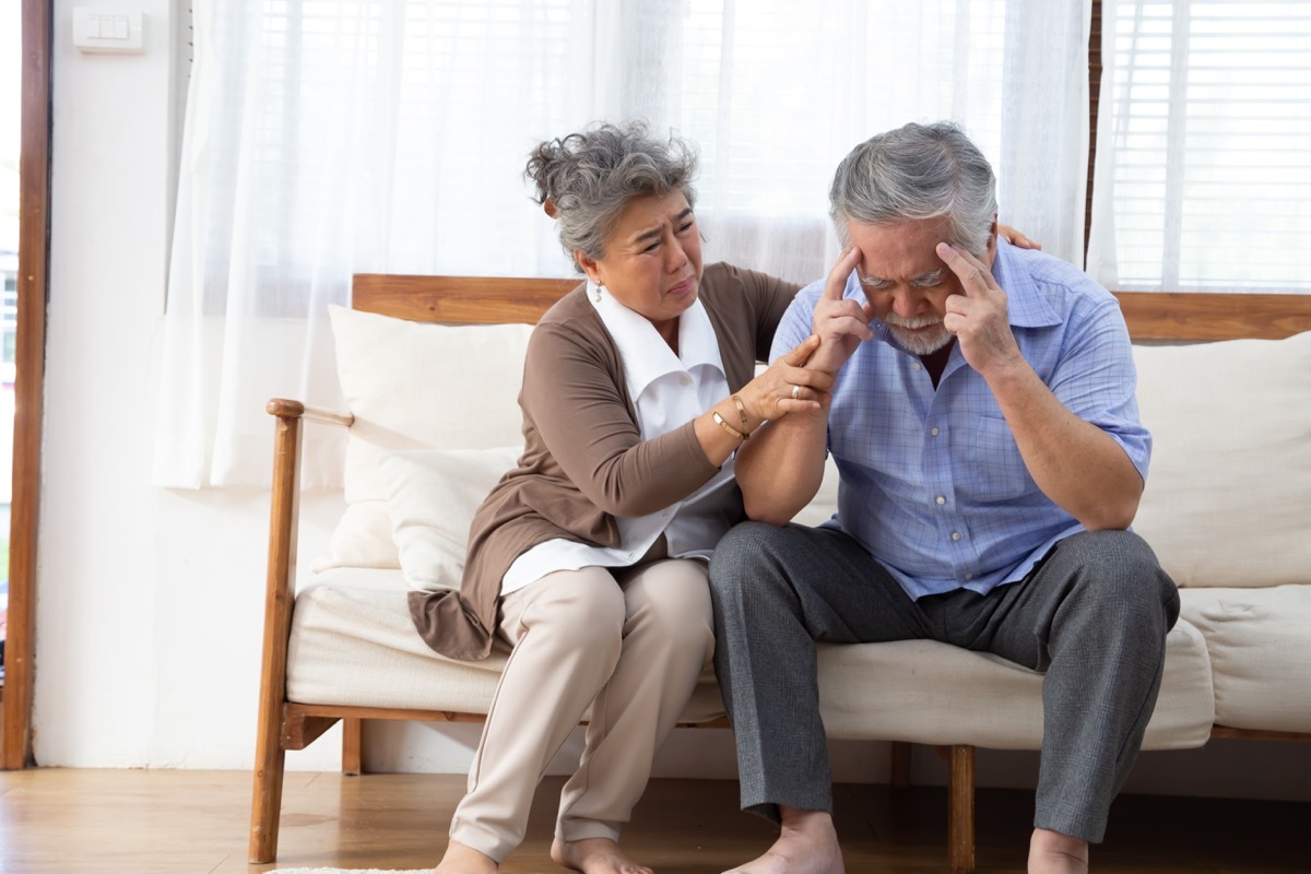 Forgetful older man upset