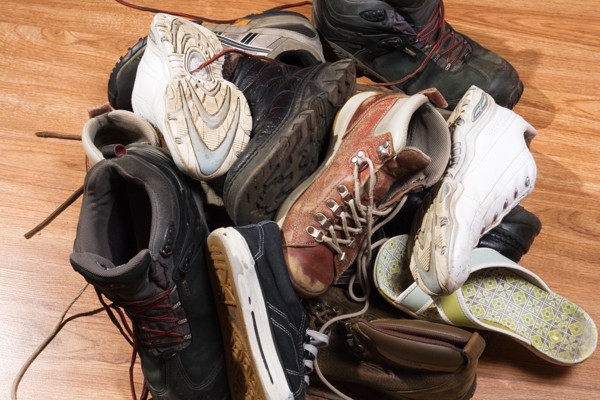 Pile of Shoes Indoors