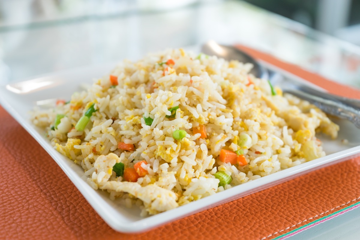 fried rice on a plate