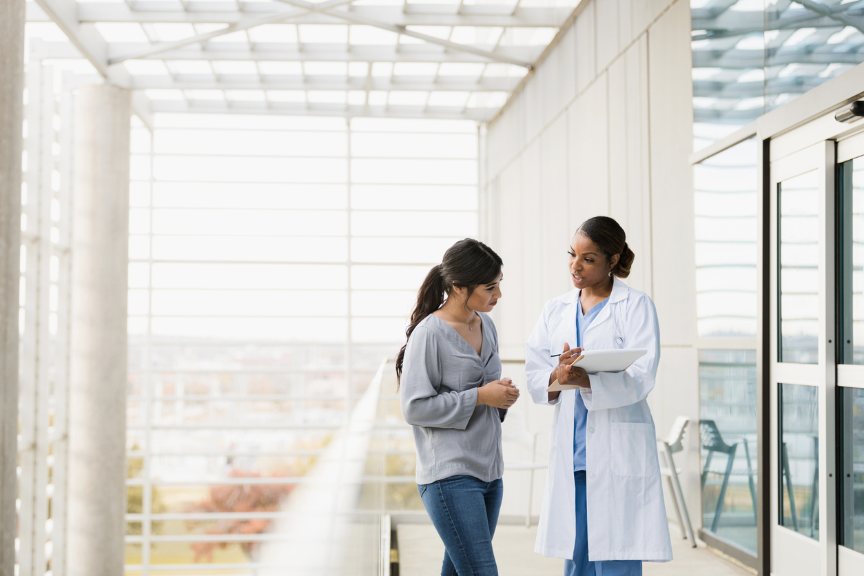 Doctor speaking with patient.