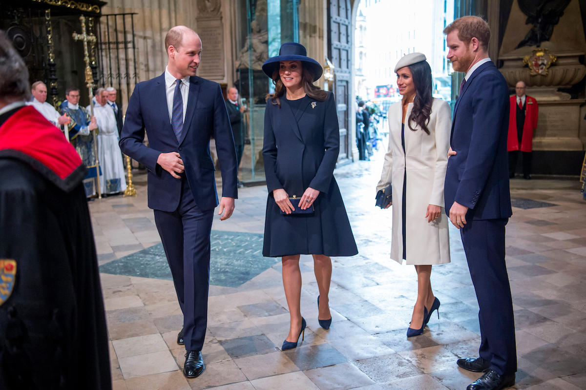 The Duke and Duchess of Cambridge, Prince Harry and Meghan Markle attend the Commonwealth Service at Westminster Abbey, London in 2018