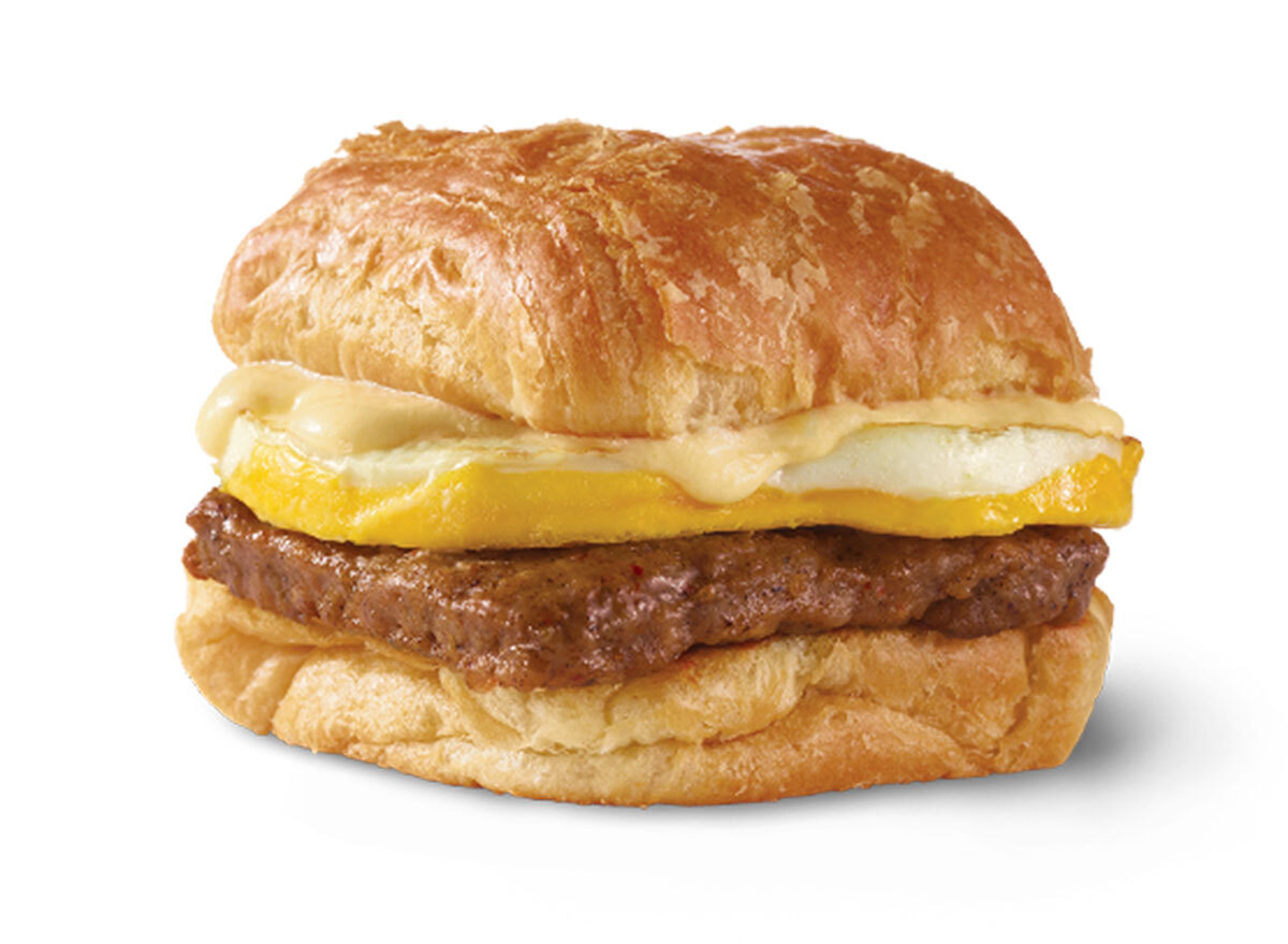 wendys sausage egg cheese croissant