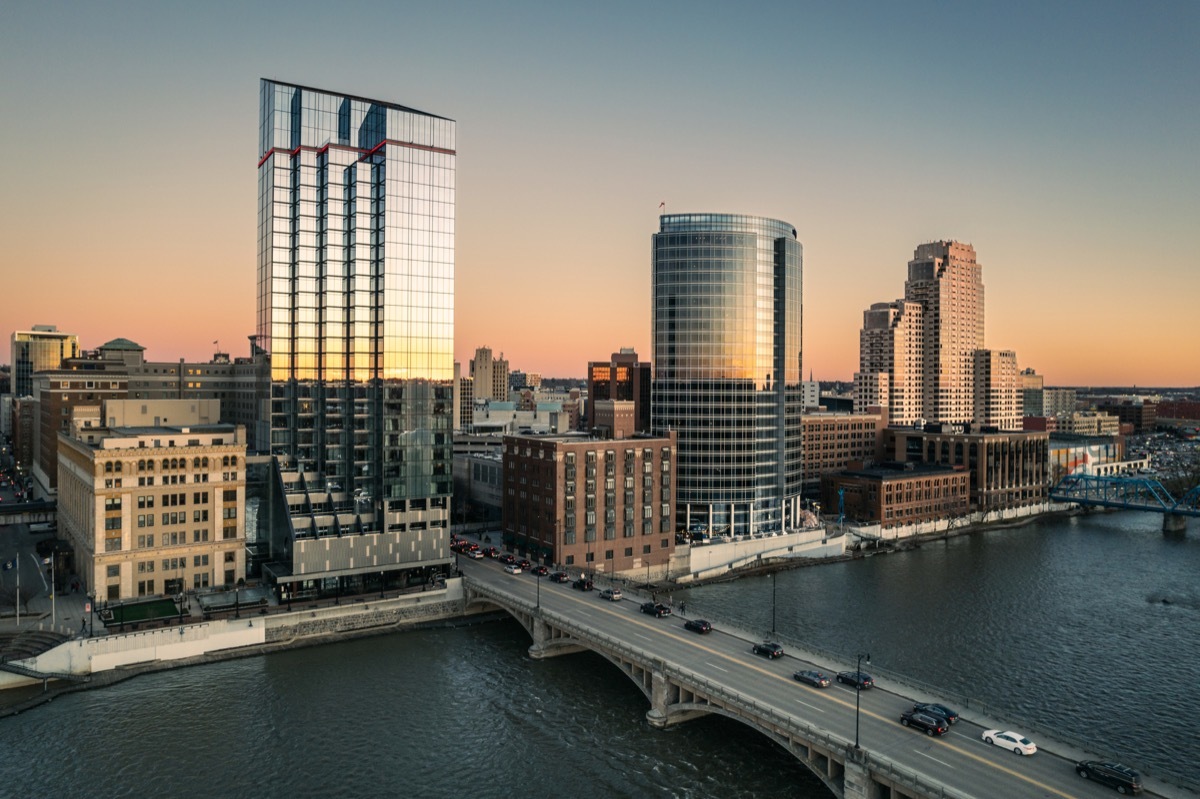 Grand Rapids Skyline at Dusk