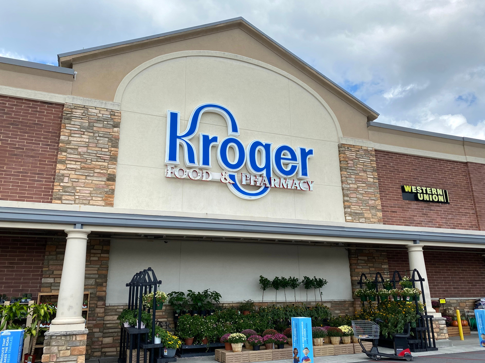 A Kroger supermarket storefront