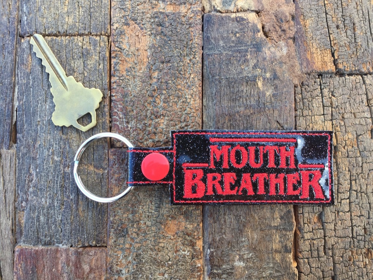 stranger things mouth breather key chain, stranger things gifts 