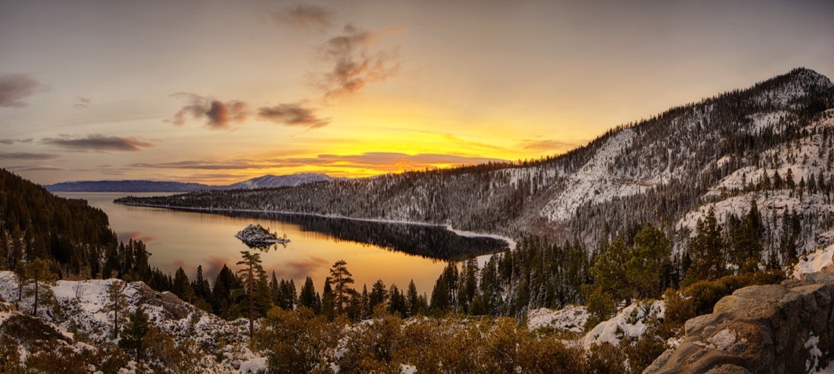 Lake Tahoe Nevada White Christmas in America