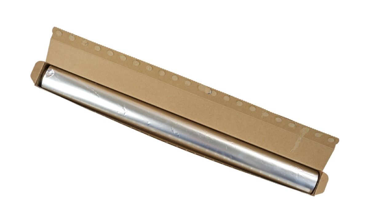 roll of aluminum foil in box