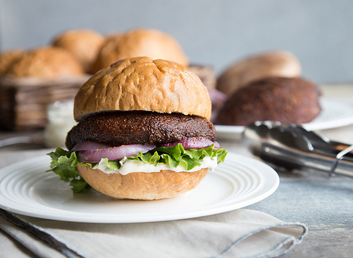 fire roasted portobello burger