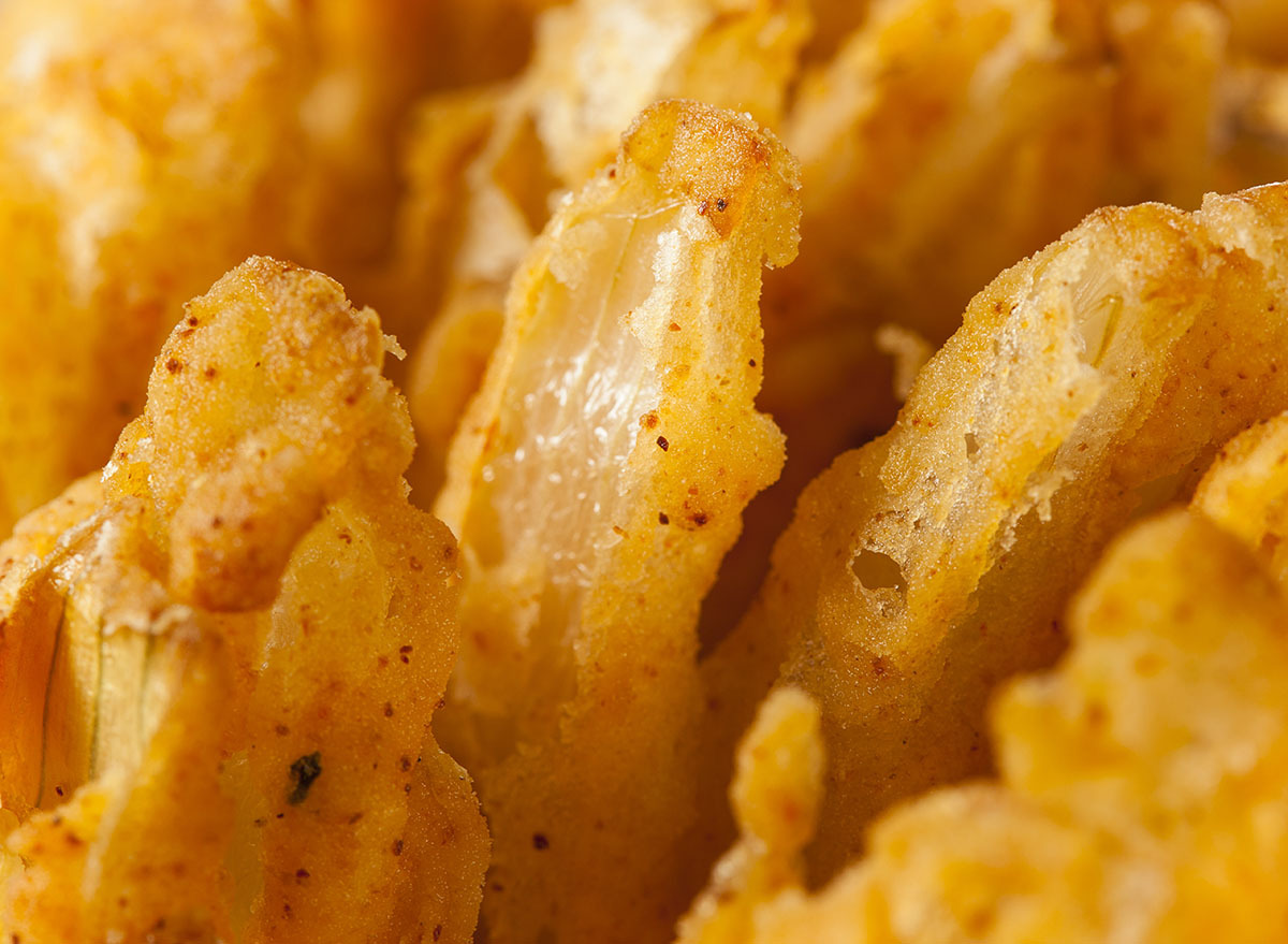 fried bloomin onion close-up