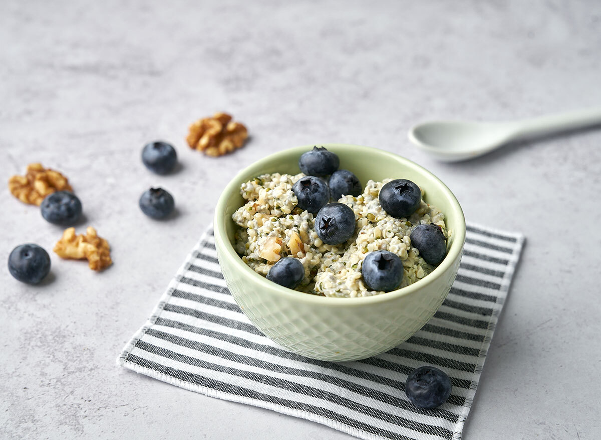 keto berries and cream overnight oats