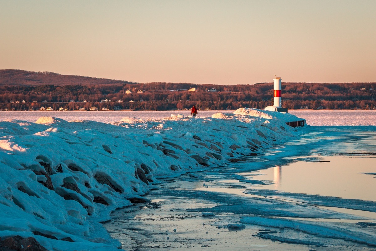 petoskey michigan at sunset